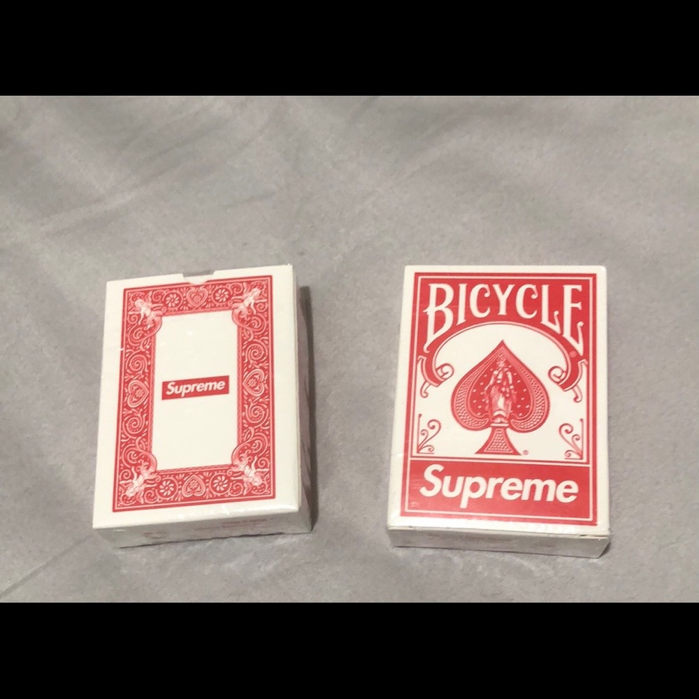 Two mini Supreme deck of cards 🔥🔥💭